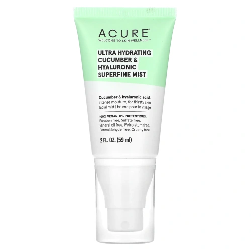 ACURE, Ultra Hydrating, сверхтонкий спрей с огурцом и гиалуроновой кислотой, 59 мл (2 жидк. унц.)