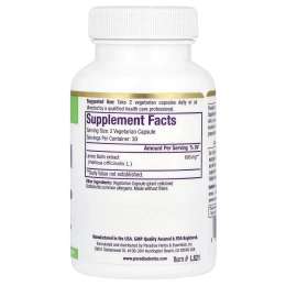 Paradise Herbs, Европейская мята лимонная, 60 вегетарианских капсул