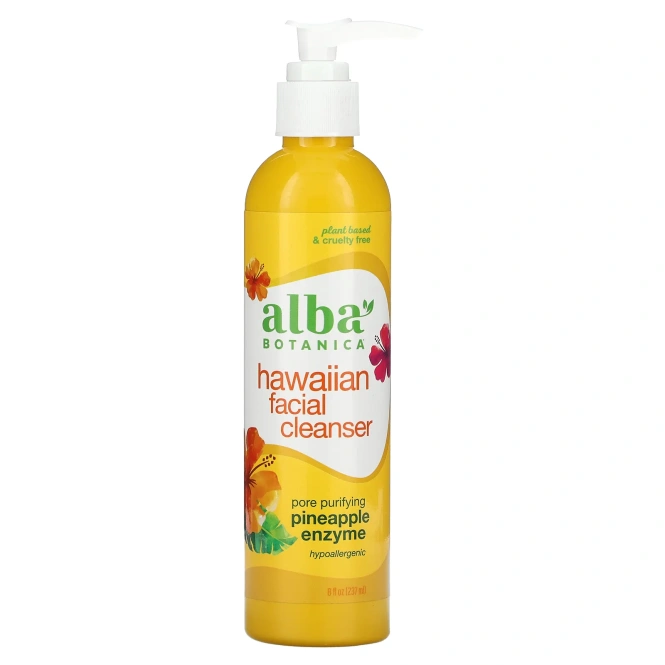 Alba Botanica, Очищающее средство для лица с ферментами ананаса, 8 жидких унций (237 мл)