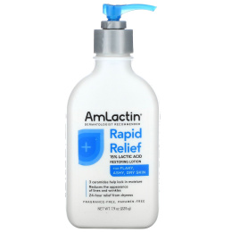 Amlactin, Rapid Relief, восстанавливающий лосьон для кожи с 15% молочной кислотой, без отдушки, 225 г (7,9 унции)