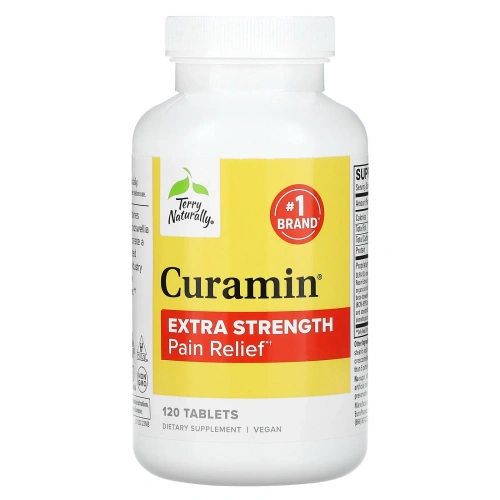 EuroPharma, Terry Naturally, Курамин, мощное обезболивание, 120 таблеток