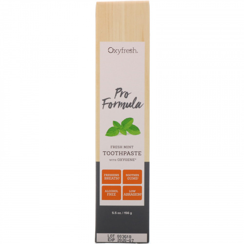 Oxyfresh, Pro Formula, зубная паста с кислородом и свежей мятой, 5,5 унц. (156 г)