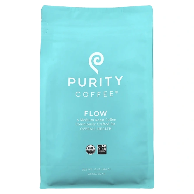 Purity Coffee, Flow, цельная фасоль, средняя обжарка, 340 г (12 унций)