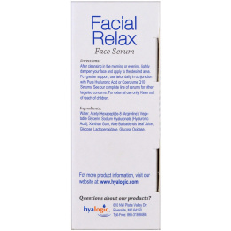 Hyalogic, Расслабляющая сыворотка для лица, 13,5 мл (0,47 жидкой унции)