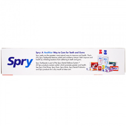 Xlear, Spry Toothpaste, Anti-Plaque Tartar Control, Fluoride Free, Cinnamon, 5 oz (141 g)