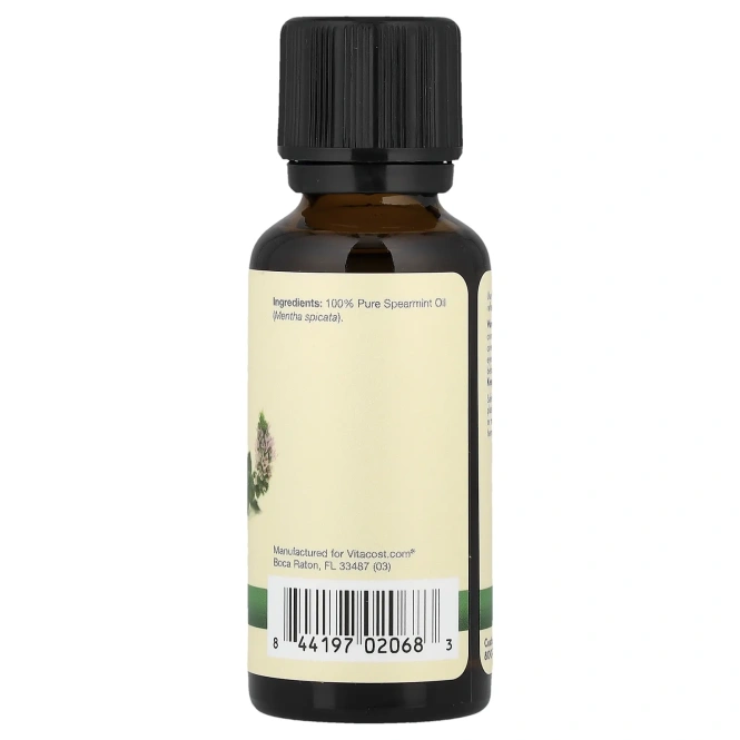 Vitacost, 100% чистое масло кудрявой мяты, 30 мл (1 жидк. унция)