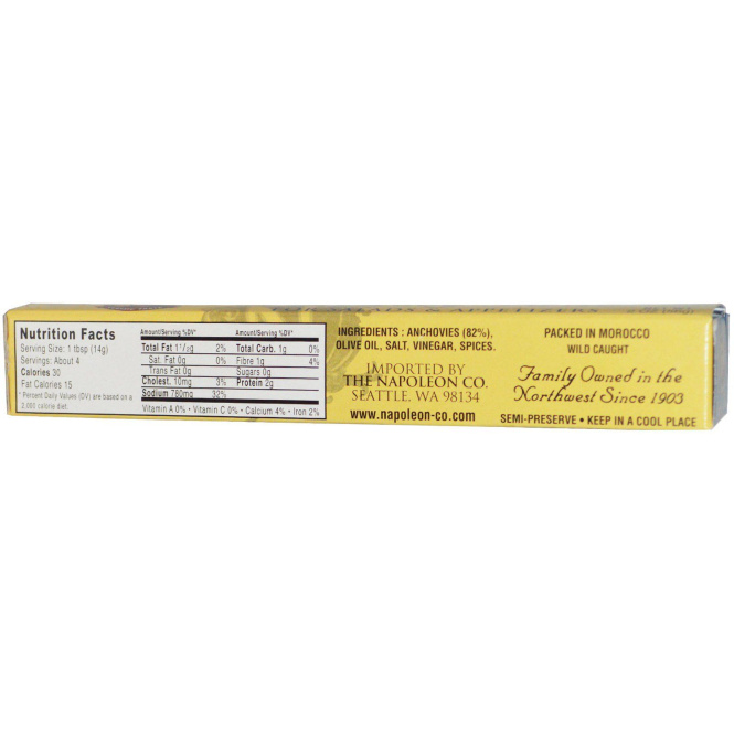 Napoleon Co., Паста из анчоусов, 2 унции (56 г)