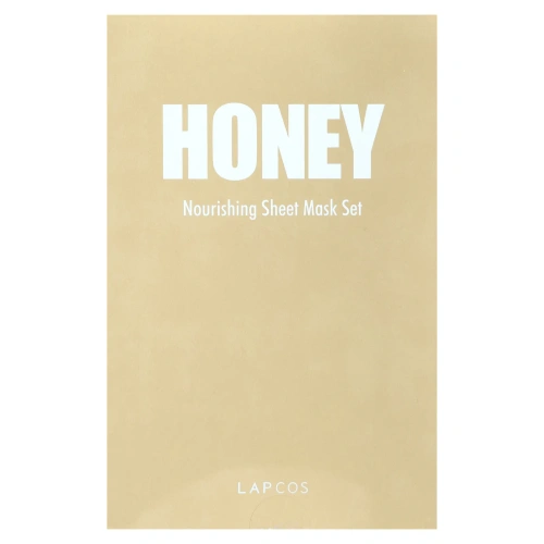 Lapcos, Маска для лица с медом, для ежедневного использования, питательная, 5 шт., по 27 мл (0,91 жидк унции) каждая