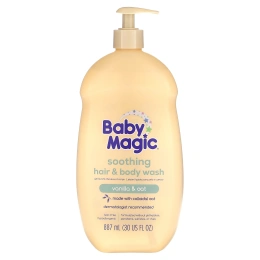 Baby Magic, Успокаивающий гель для душа и волос, с ванилью и овсянкой, 887 мл (30 жидк. унц.)