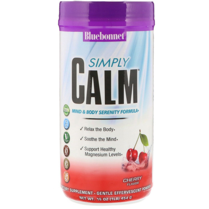 Bluebonnet Nutrition, Simply Calm, Вкус вишни, 16 унц. (454 г)