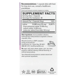 EuroPharma, Terry Naturally, Terry Naturally, Tri-Iodine, 25 мг, 30 капсул
