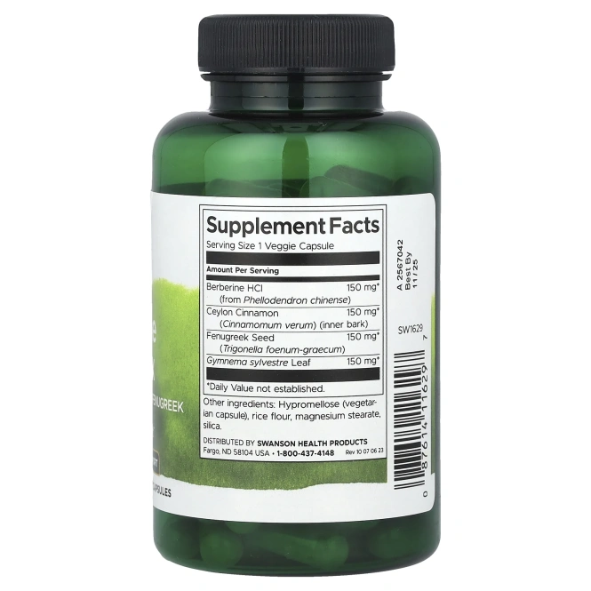 Swanson, Berberine Complex, 90 растительных капсул