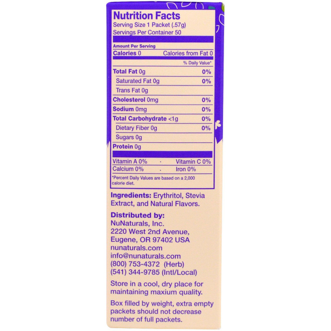 NuNaturals, NuStevia, комплекс «БезУглеводов», 50 пакетиков, 1 унция (29 г)