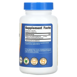 Nutricost, гриб ежовик гребенчатый, 2100 мг, 90 капсул (700 мг в 1 капсуле)