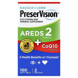 PreserVision, AREDS 2 Formula с коэнзимом Q10, 100 капсул