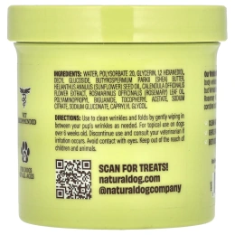 Natural Dog Company, салфетки против морщин, для собак любого возраста, 50 шт.
