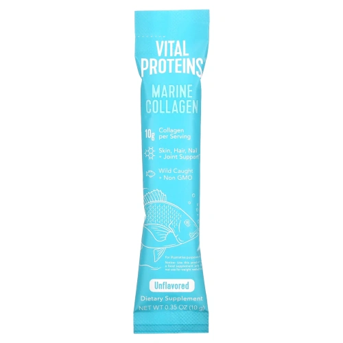 Vital Proteins, Морской коллаген, без ароматизаторов, 20 упаковок, 0,35 унции (10 г) каждая