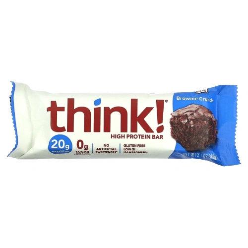 Think Thin, Батончики с высоким содержанием протеина, Brownie Crunch, 10 батончиков по 60 г