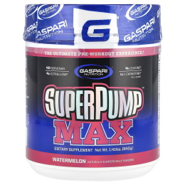 Gaspari Nutrition, SuperPump Max, лучшая добавка для приема перед тренировкой, арбуз, 1,41 фунта (640 г)