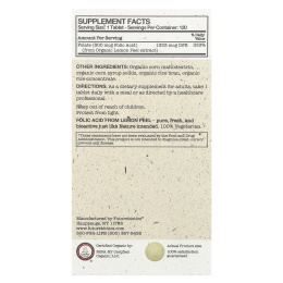 FutureBiotics, Фолиевая кислота из лимонной цедры, 800 мкг, 120 органических растительных пастилок