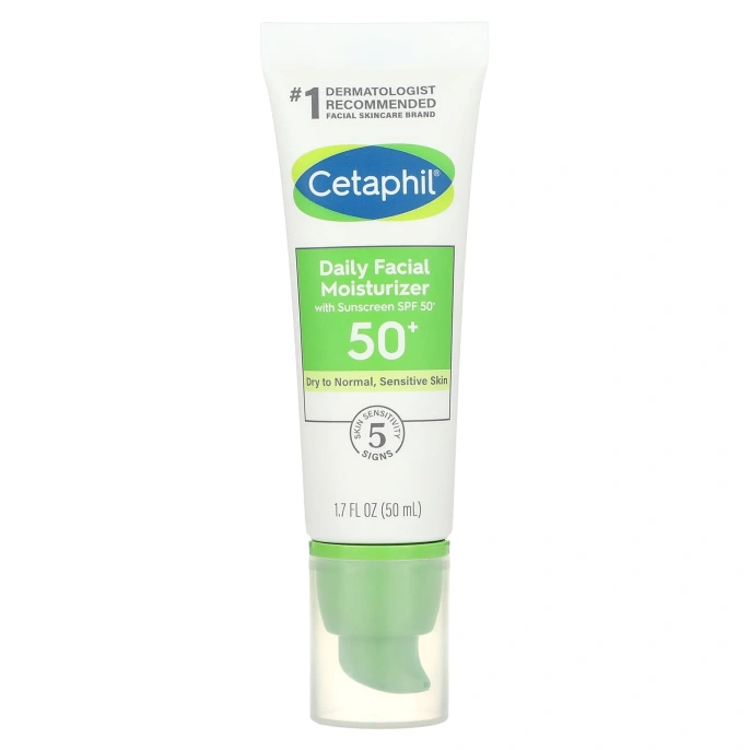 Cetaphil, Дневной увлажняющий крем для лица с SPF 50+, 50 мл