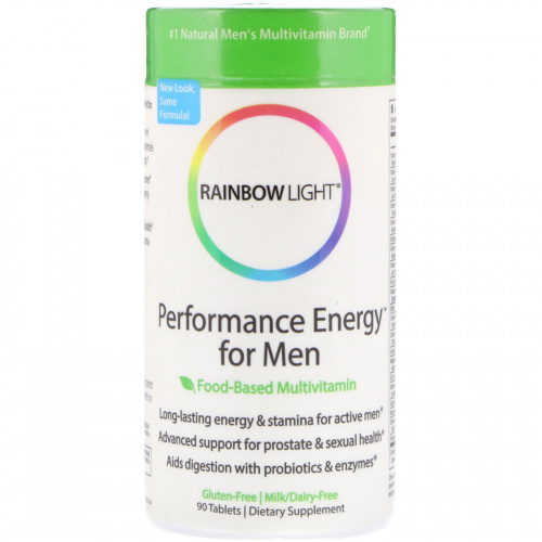 Rainbow Light, Performance Energy для мужчин, пищевые мультивитамины, 90 таблеток