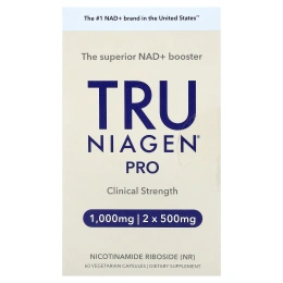 Tru Niagen, Pro, никотинамид рибозид, 60 вегетарианских капсул (500 мг в 1 капсуле)