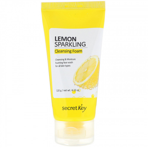Secret Key, Газированная очищающая пена с лимоном, 120 г