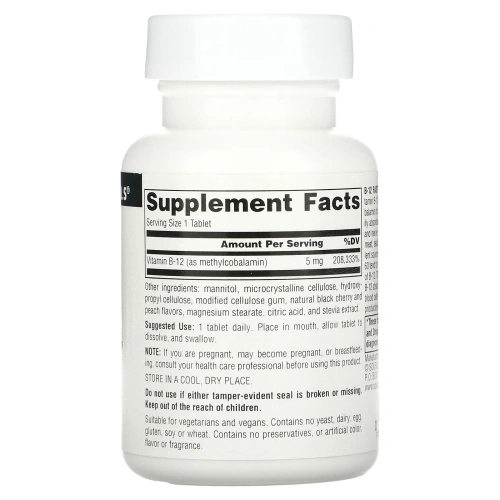Source Naturals, B-12 Fast Melt, 5 mg, 60 Tablets