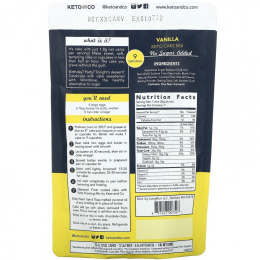 Keto and Co, Keto Cake Mix, Ваниль, 8,7 унции (249 г)