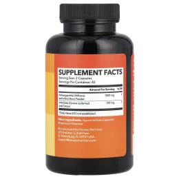 Havasu Nutrition, Ашваганда, Премиум-реакция на стресс, 90 капсул