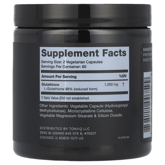 Toniiq, Глутатион, 120 капсул