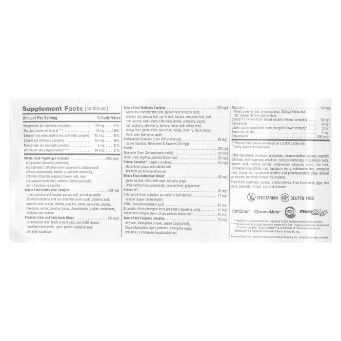 NaturesPlus, Ultra Source of Life, Whole Life Energy Enhancer, 180 таблеток