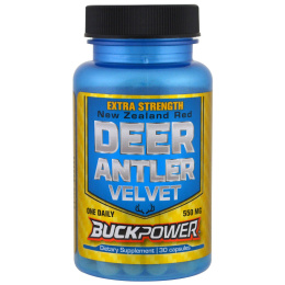Natural Sport, порошок из оленьих пантов, повышенного действия, 30 капсул