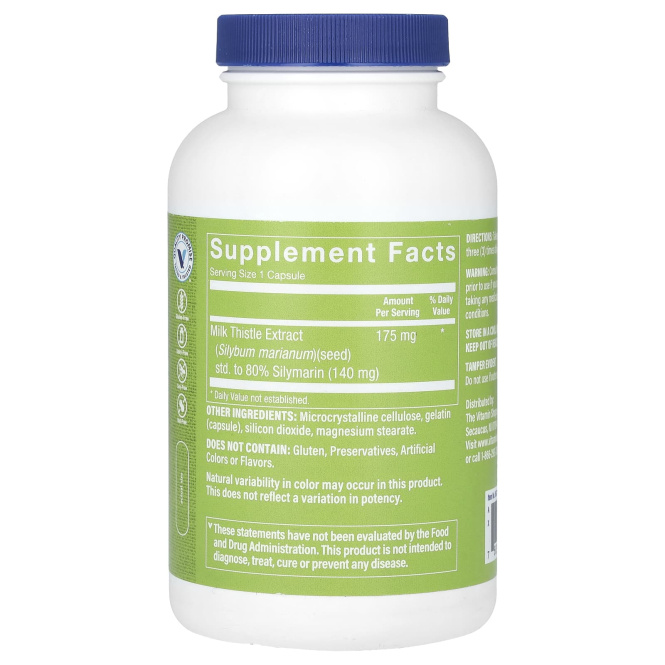 The Vitamin Shoppe, экстракт расторопши, 175 мг, 300 капсул