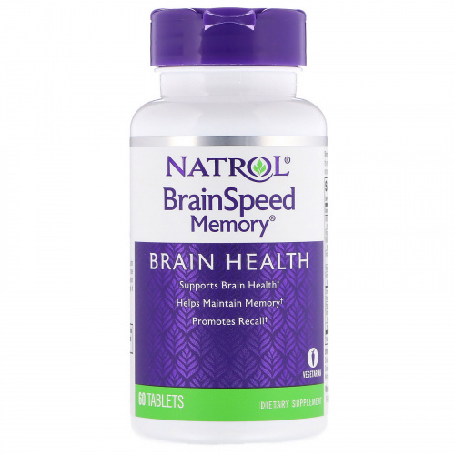 Natrol, Для памяти  и скорости работы мозга, 60 таблеток