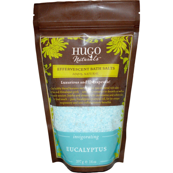 Hugo Naturals, Искрометная соль для ванны, эвкалипт, 397 г (14 унций)