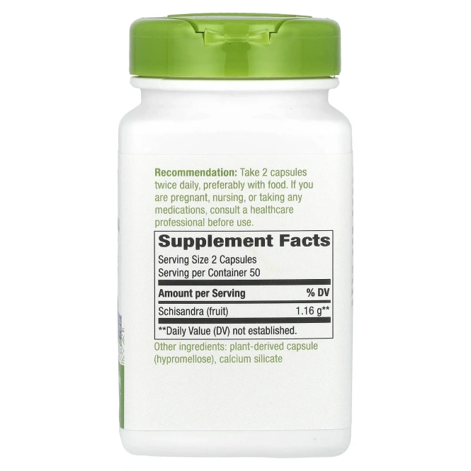 Nature's Way, плоды лимонника, 1160 мг, 100 веганских капсул (580 мг в 1 капсуле)