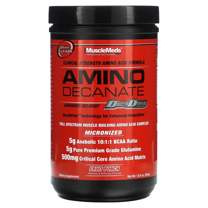 MuscleMeds, АМИНО ДЕКАНАТ, фруктовый пунш, 381 г (13,4 унции)
