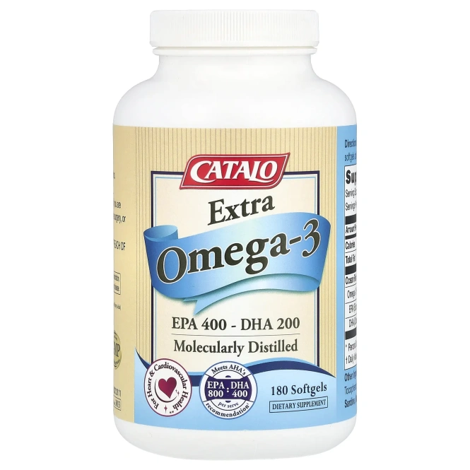 CATALO, Экстра омега-3, 180 капсул