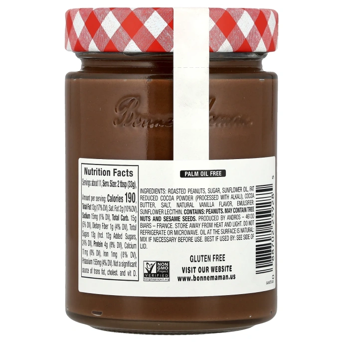 Bonne Maman, Арахисовый шоколад, 350 г (12,3 унции)