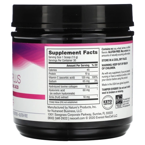 NeoCell, Super Collagen Plus с витамином C и гиалуроновой кислотой, 390 г (13,7 унции)