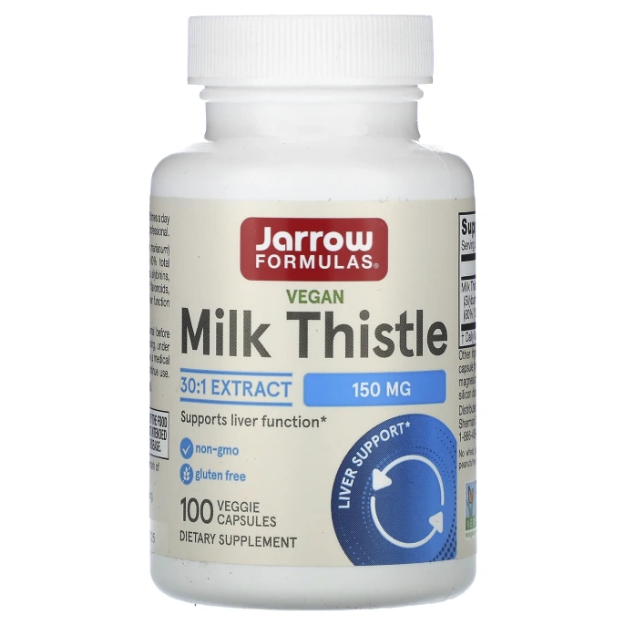 Jarrow Formulas, Расторопша пятнистая, 150 мг, 100 вегетарианских капсул