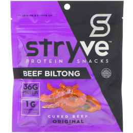 Stryve Foods, Protein Snacks, Gourmet Beef Biltong, Original, 2.25 oz (64 g)