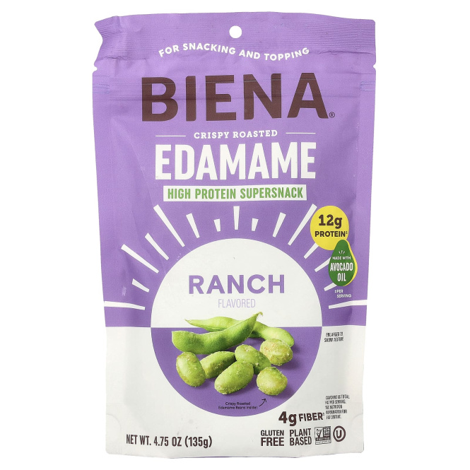 BIENA, Crispy Roasted Edamame, Ranch, 4.75 oz (135 g)