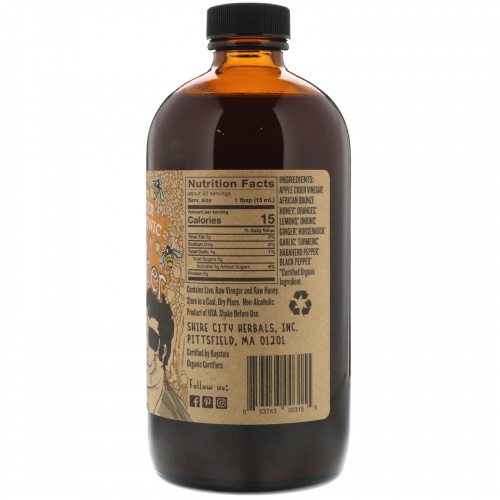 Fire Cider, Apple Cider Vinegar Tonic, African Bronze Honey , 16 fl oz (473 ml)