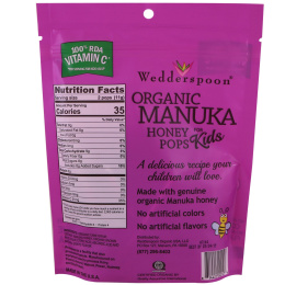Wedderspoon, Леденцы из органического меда манука для детей, виноград, 24 шт., 4,15 унц. (130 г)