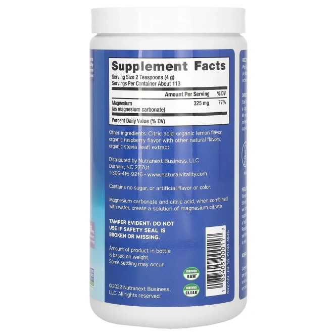 Natural Vitality, Натуральное успокоительное, напиток анти-стресс, со вкусом малины-лимона, 16 унций (453 г)