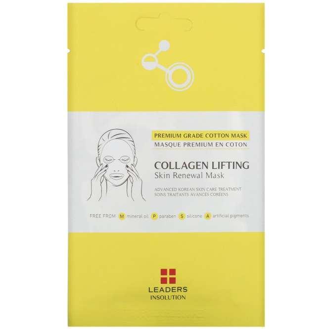 Leaders, Collagen Lifting, Skin Renewal Mask, 1 Sheet, 0.84 fl oz (25 ml)