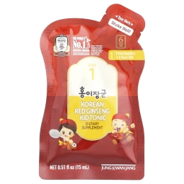 JungKwanJang, корейский тоник с красным женьшенем, этап 1, для детей 3–4 лет, 30 пакетиков, 15 мл (0,51 жидк. унции)